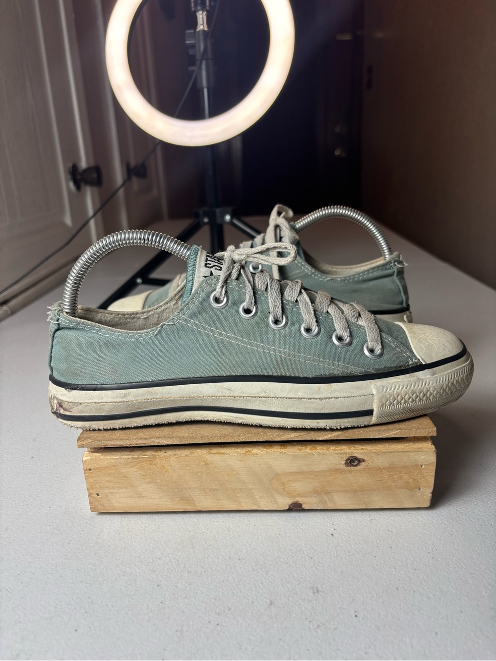 Vintage Converse All Star Low Top Mens Sz 5.5 Made in USA Green